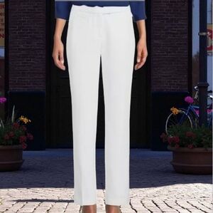 Investments  White Straight Leg Hi-waist Dress Pants